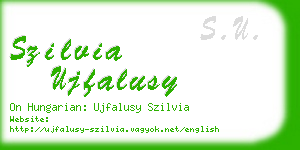 szilvia ujfalusy business card